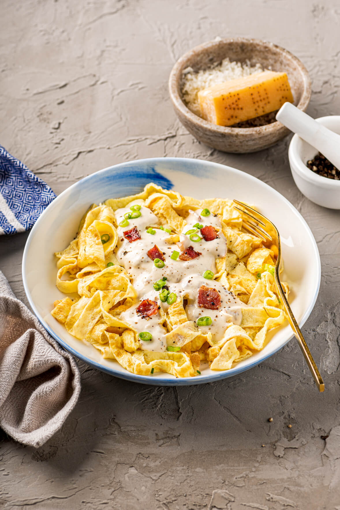 Pâtes carbonara aux oeufs