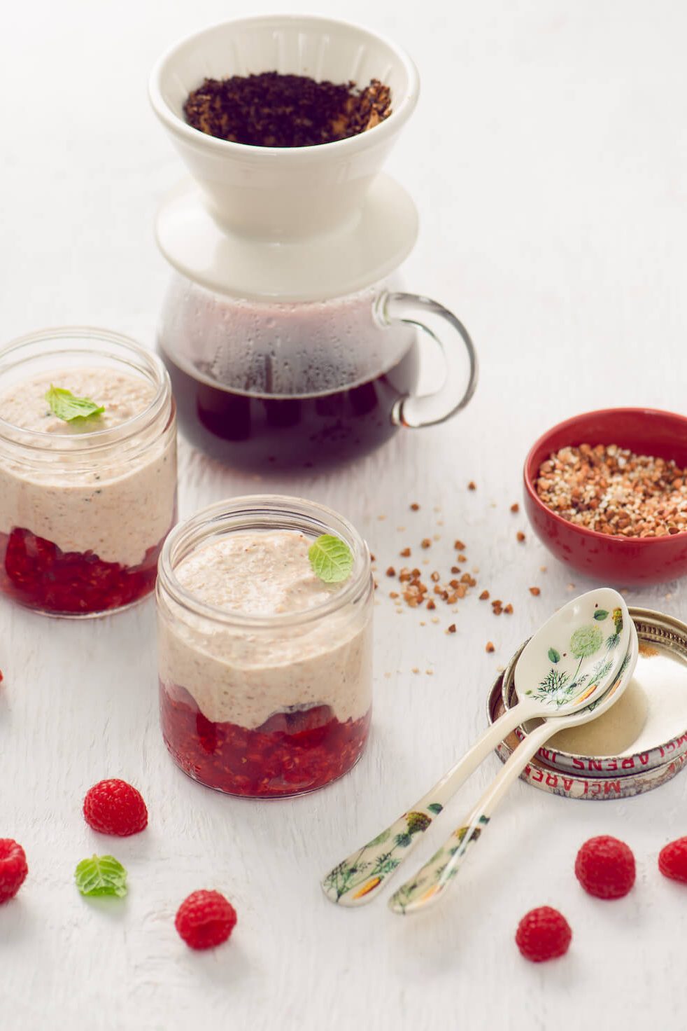 Pouding de quinoa germé et de sarrasin grillé