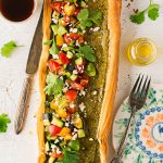 Tarte déjeuner aux falafels et aux tomates