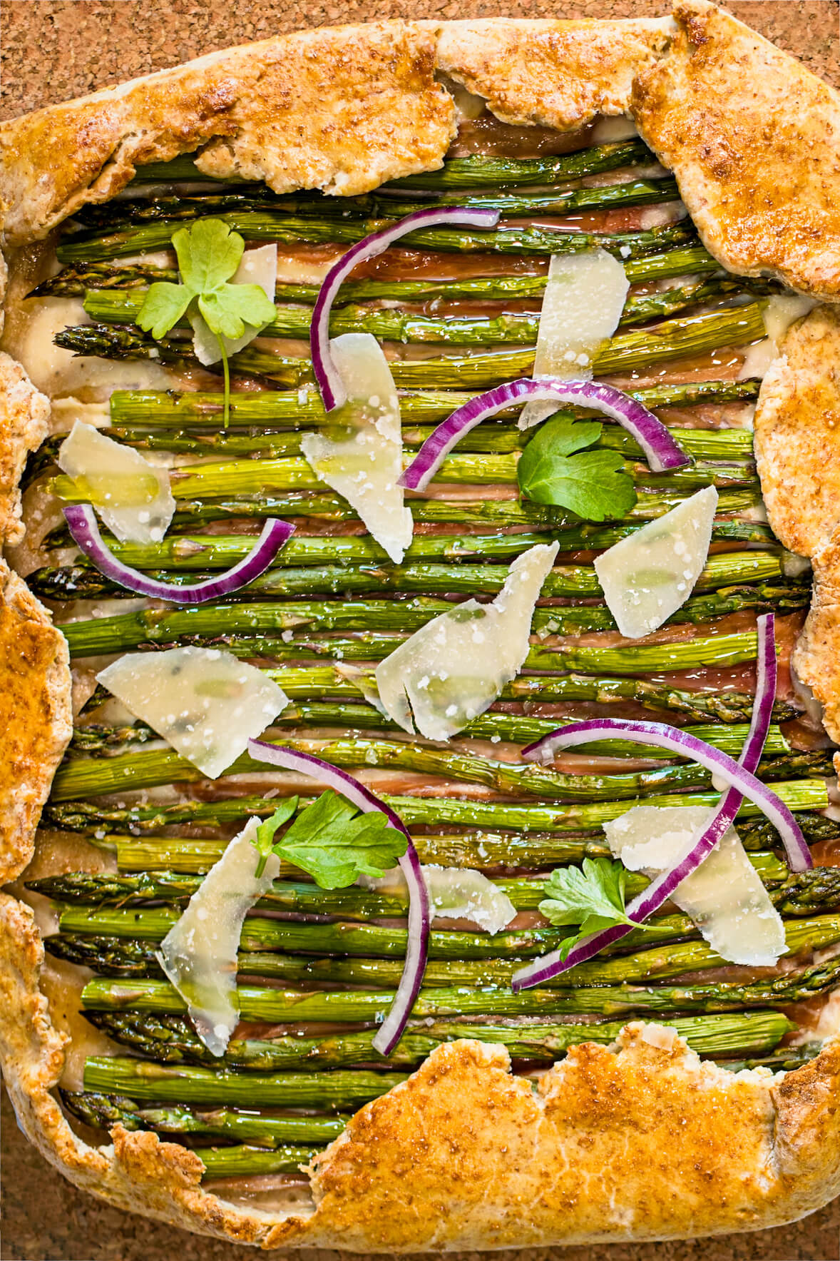 Rustic asparagus pie