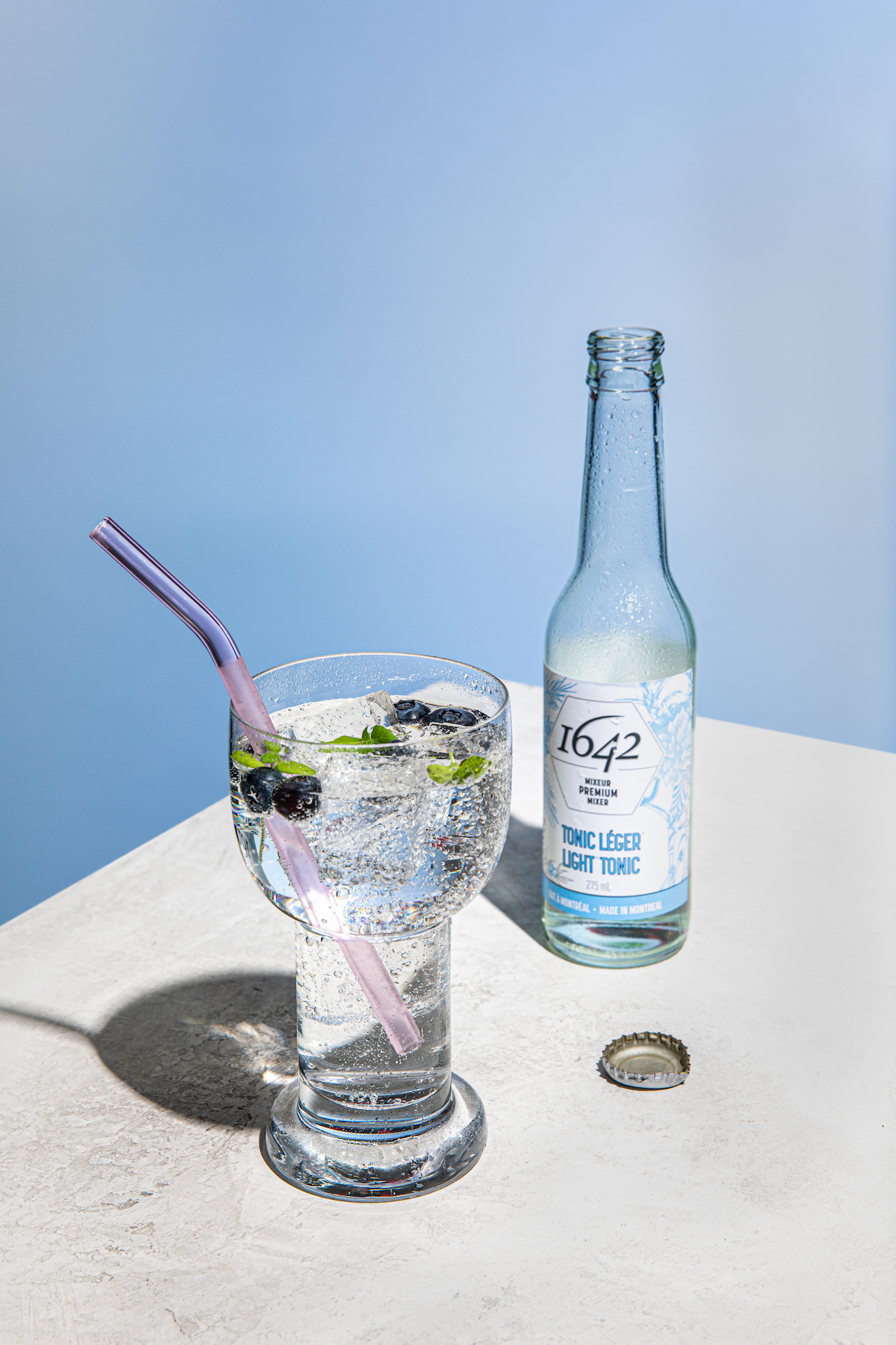 Mojito tonic aux bleuets