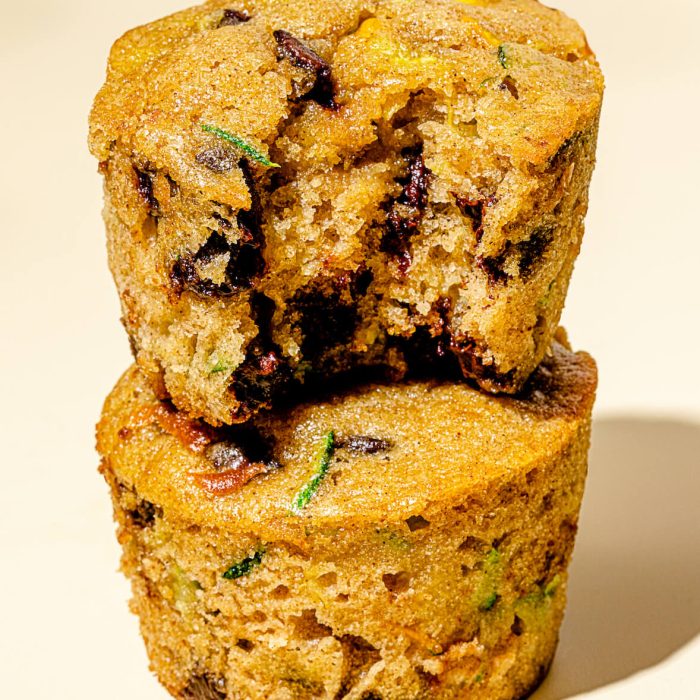Muffins au zucchini et chocolat ultra moelleux