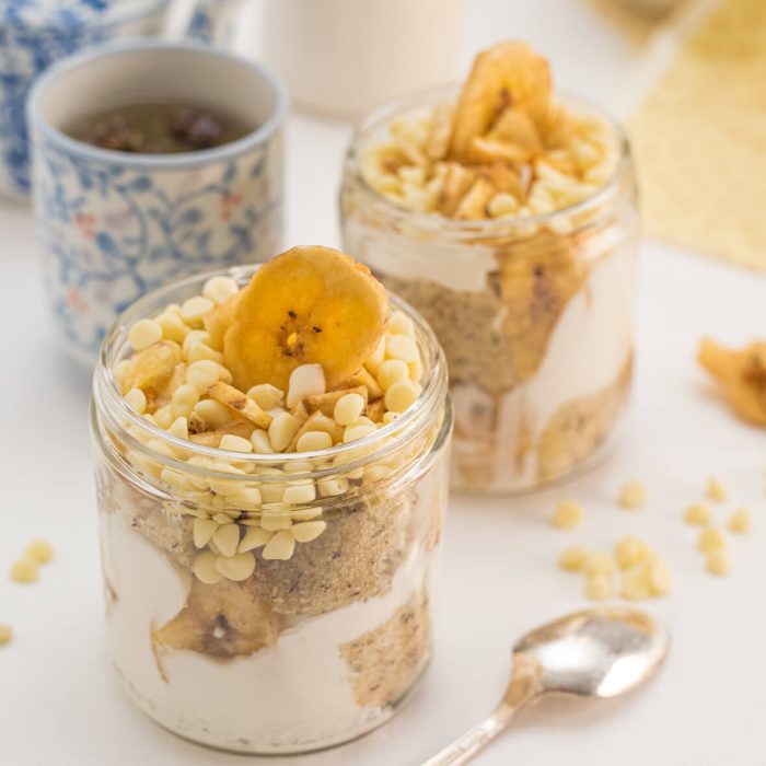 Parfait au pain aux bananes