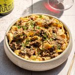 Boeuf avec sauce crémeuse aux champignons à la mijoteuse