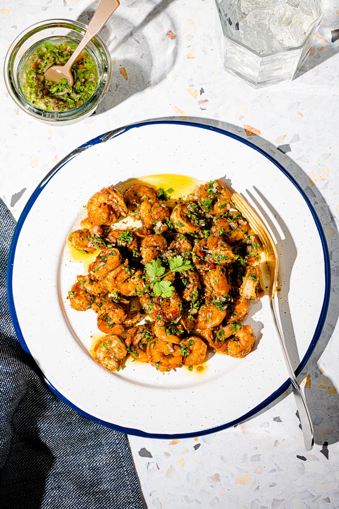 Crevettes au chimichurri (chimichurri shrimps)