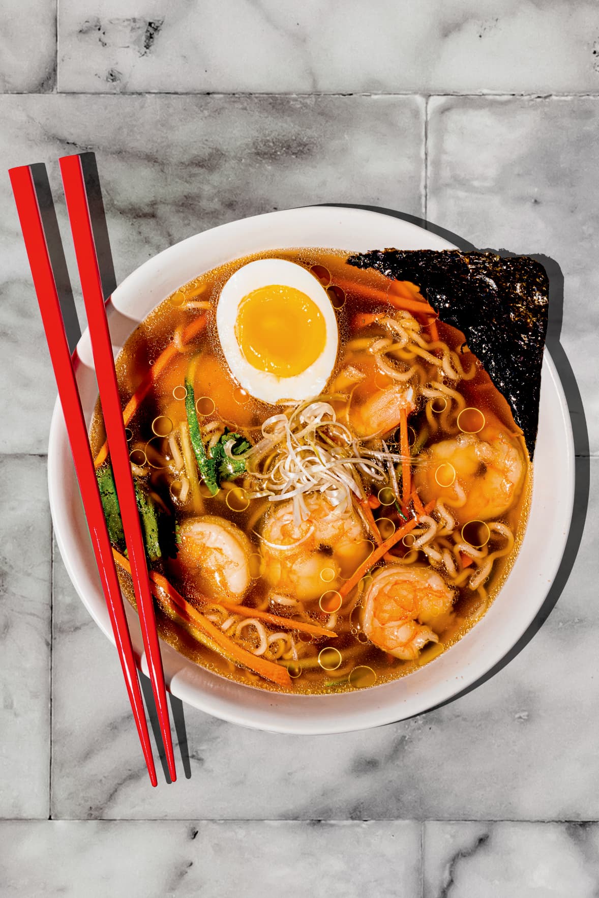 Soupe ramen aux crevettes