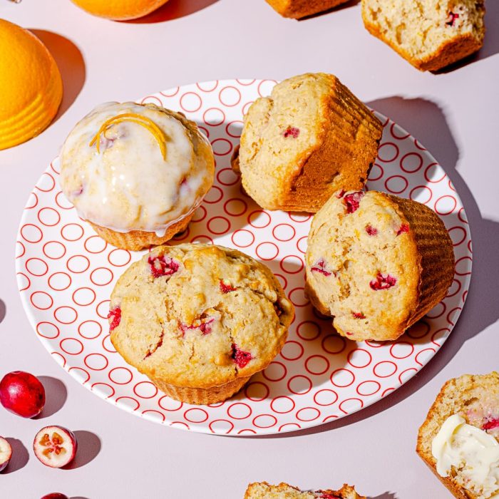 Muffins canneberges et orange