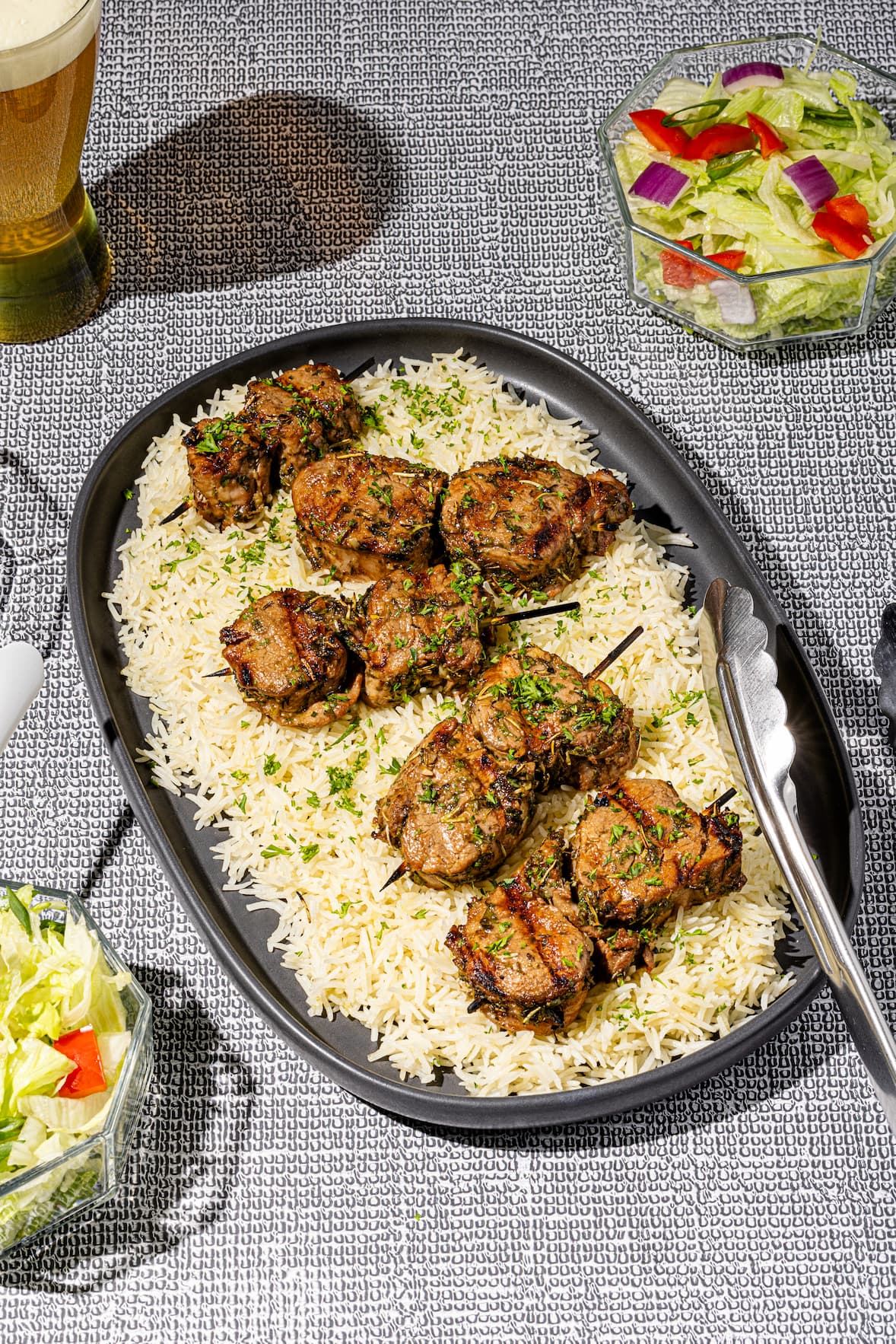 Médaillons de porc en brochettes