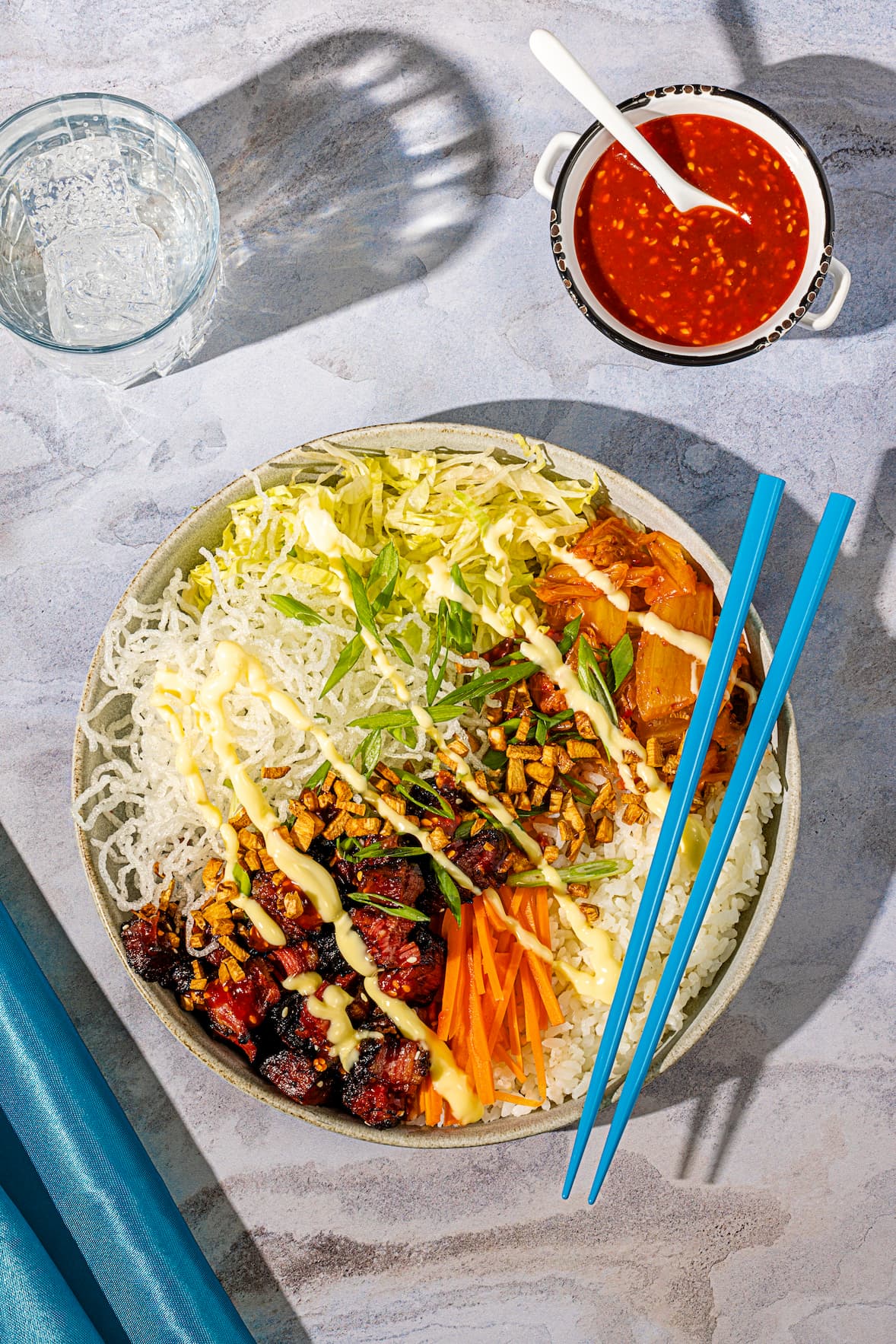 Recette de bibimbap au flanc de porc