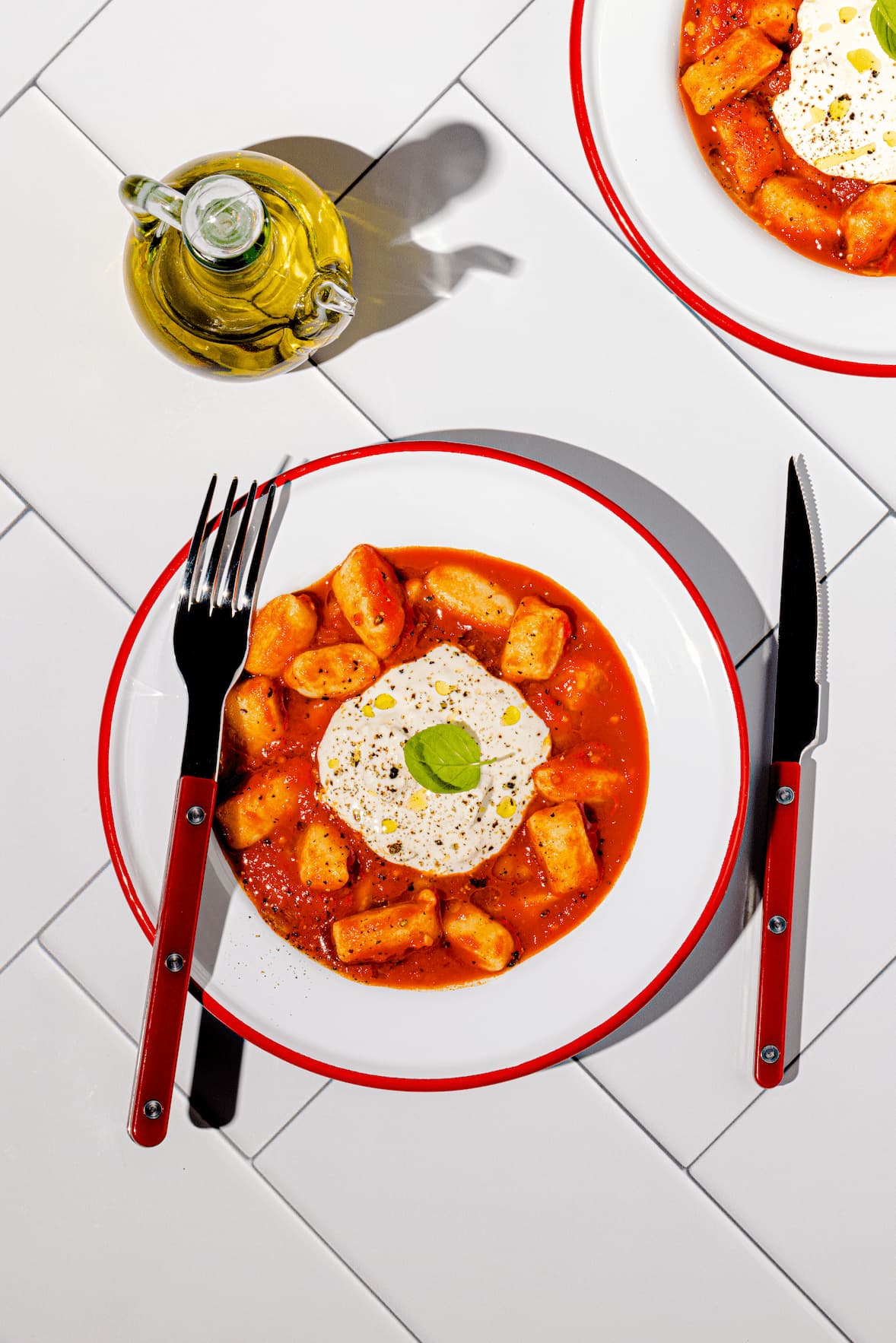Gnocchis al pomodoro et straciatella