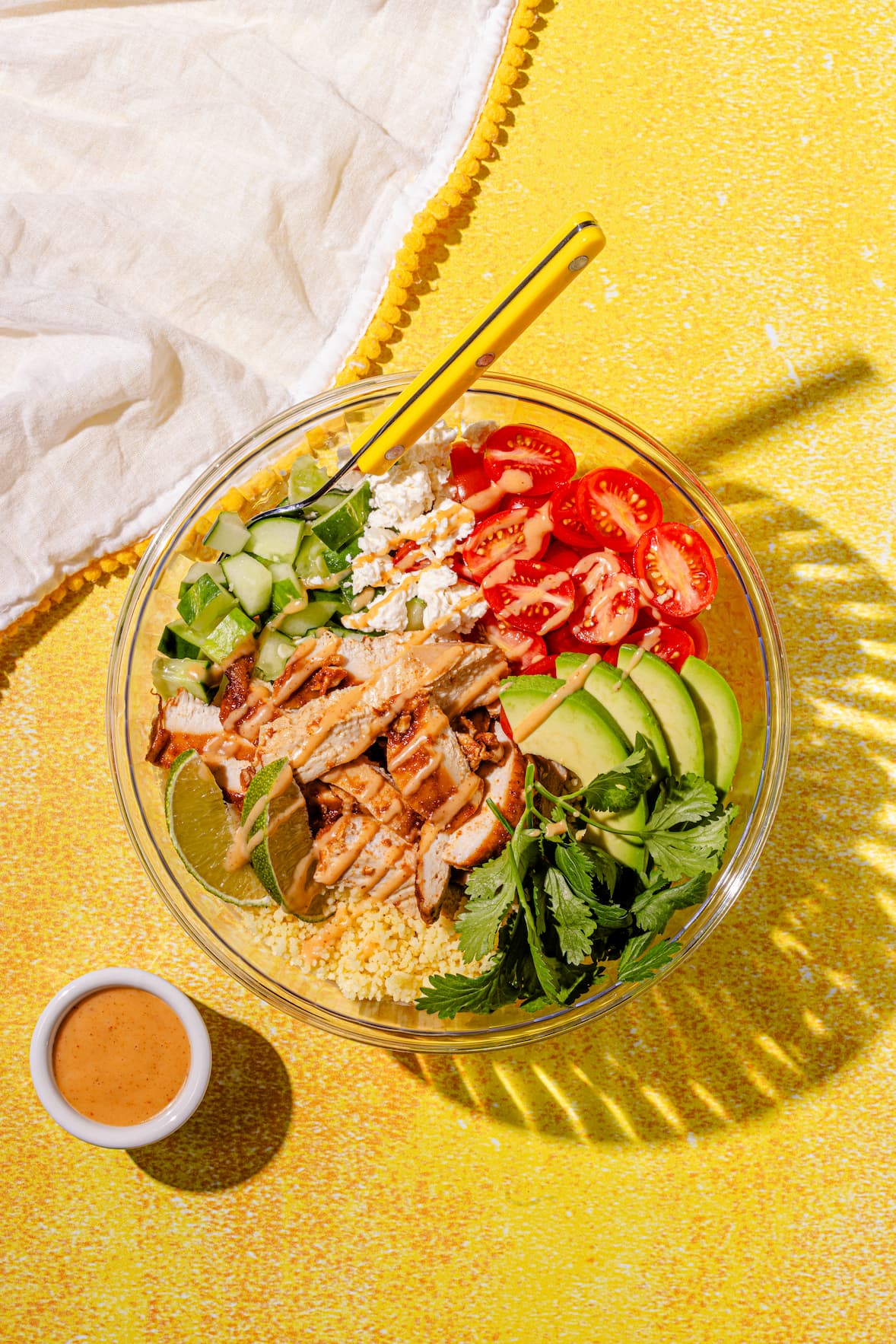 Bol de poulet chipotle lime avec couscous