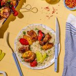 Brochettes de poulet mariné (hawaïennes)