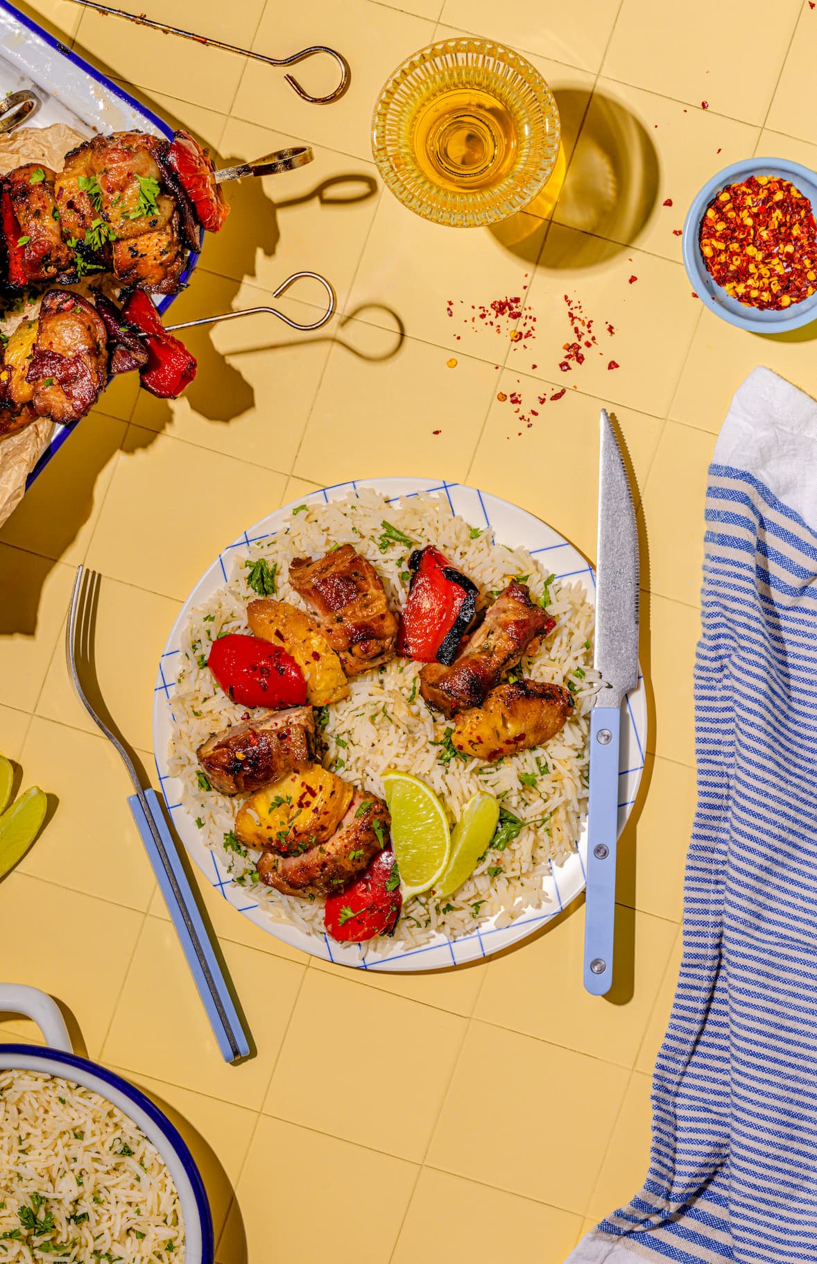 Brochettes de poulet hawaïennes