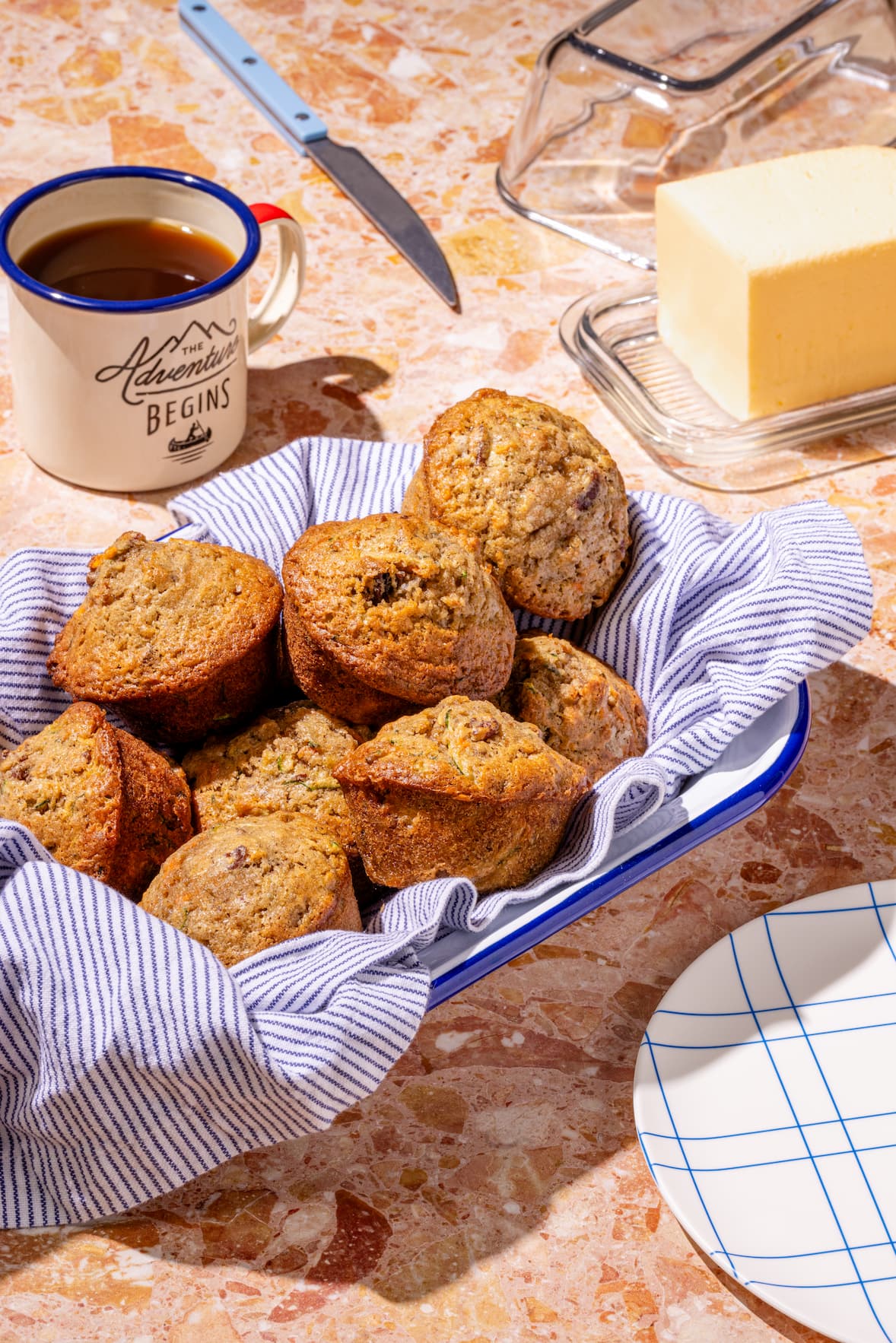 Muffins aux carottes et courgettes avec noix
