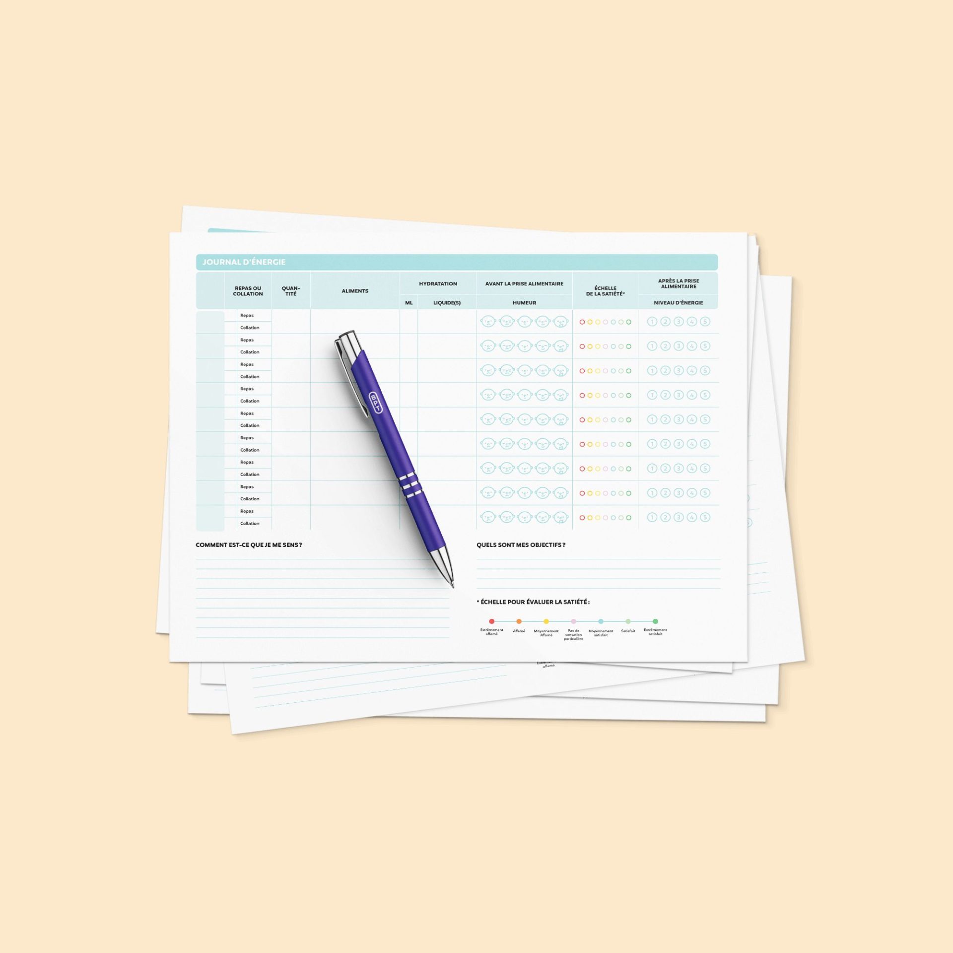 Journal alimentaire + énergie à télécharger