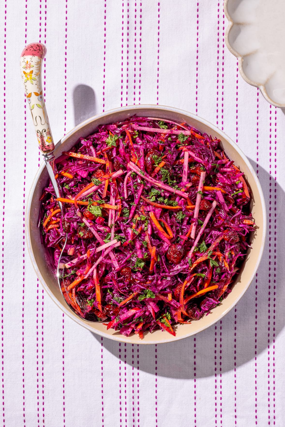 Salade de chou rouge, carottes et canneberges