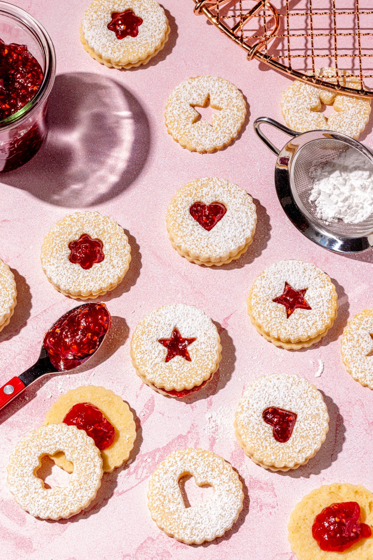 Biscuits miroirs à la confiture