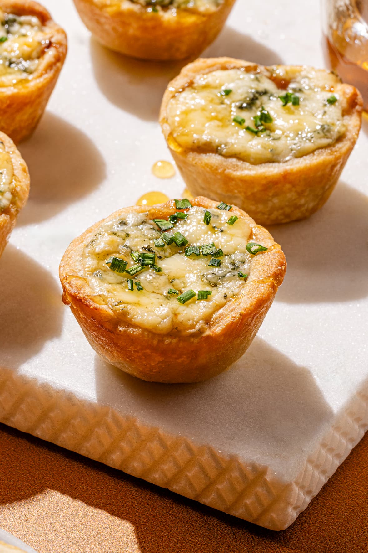 Bouchée de fromage bleu avec confiture de figue