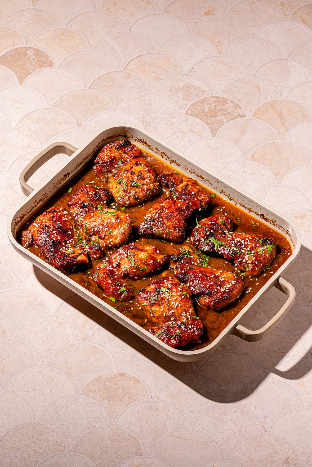 Hauts de cuisse de poulet au four à l'asiatique