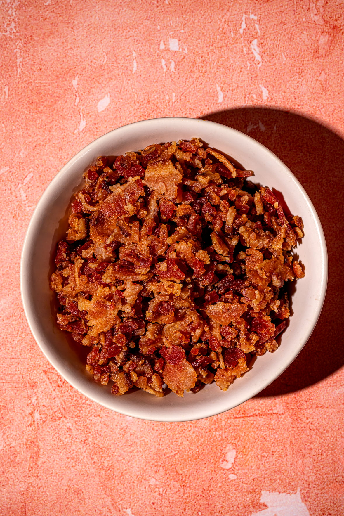 Bacon croustillant en miettes