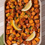 Patates douces au four (en cubes)