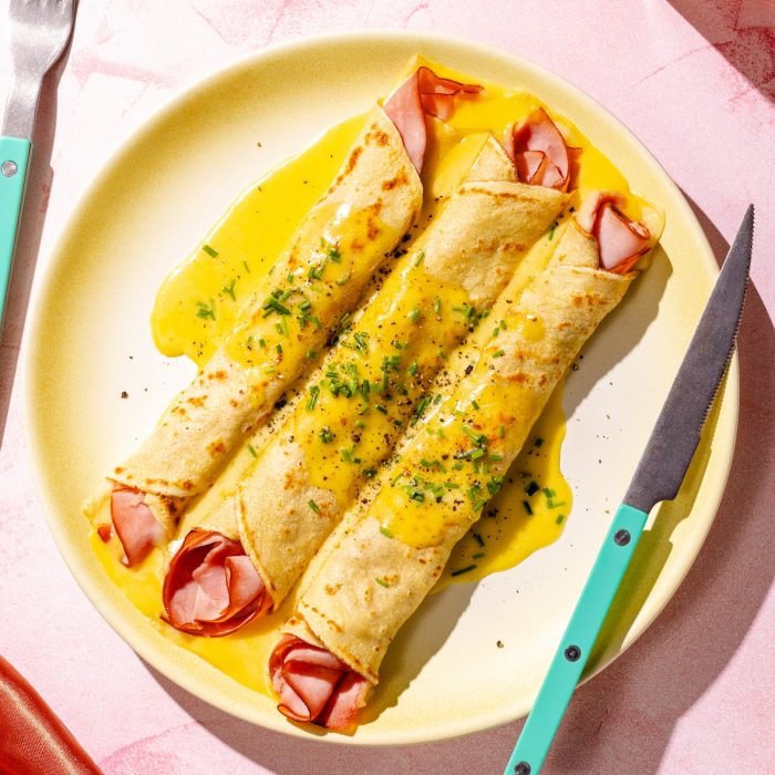 Crêpes salées au jambon