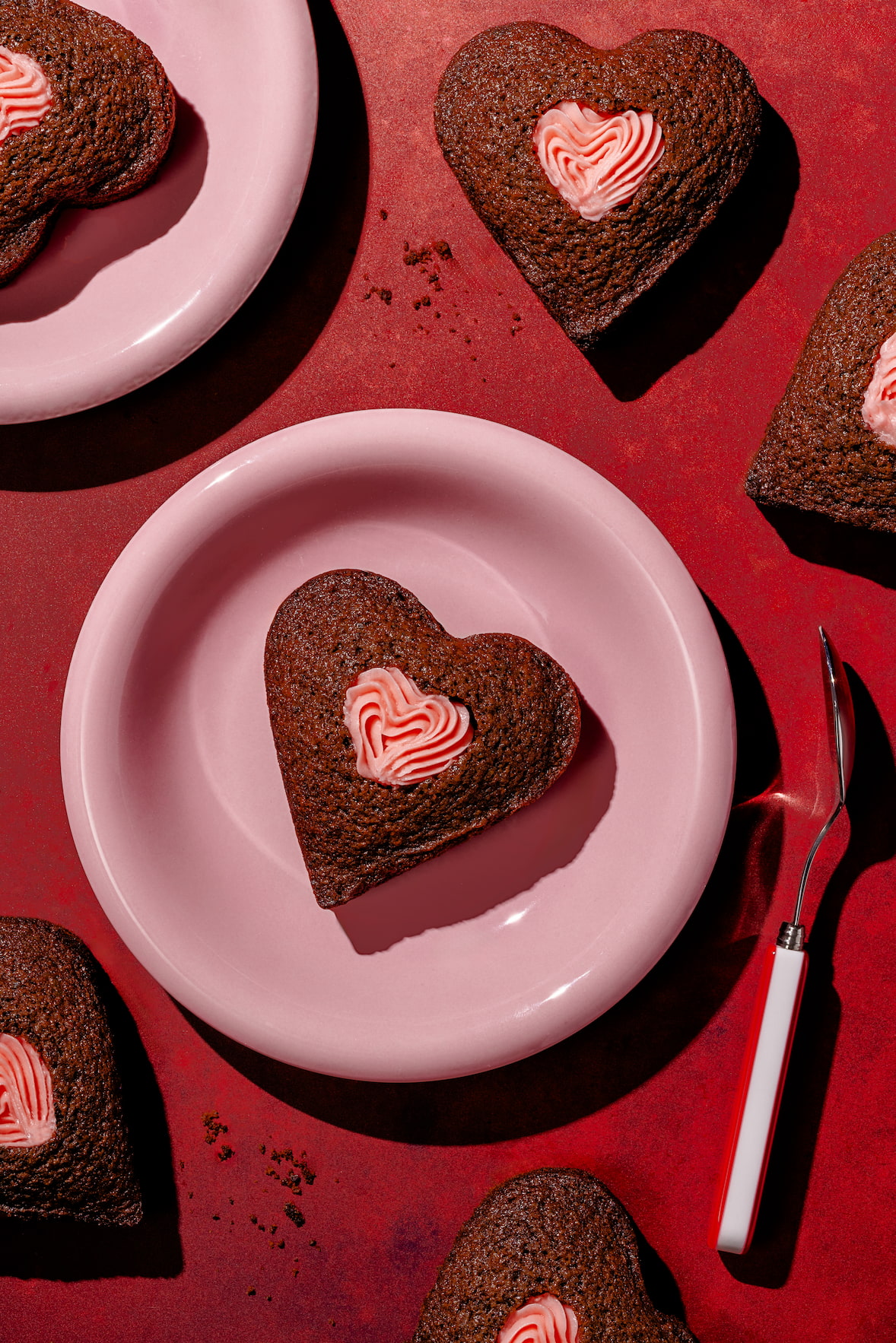 Cupcakes en forme de coeur de la Saint-Valentin