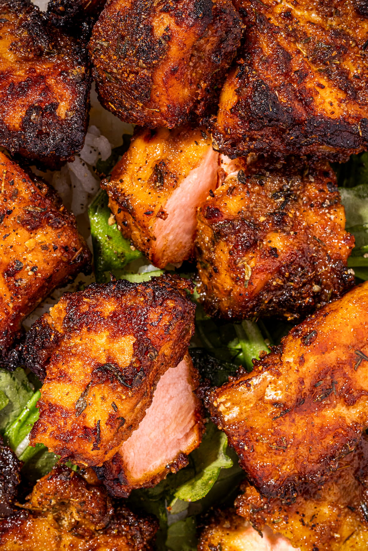 Bouchées de saumon au air fryer