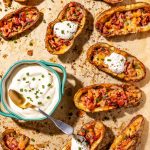Pelures de pommes de terre gratinées