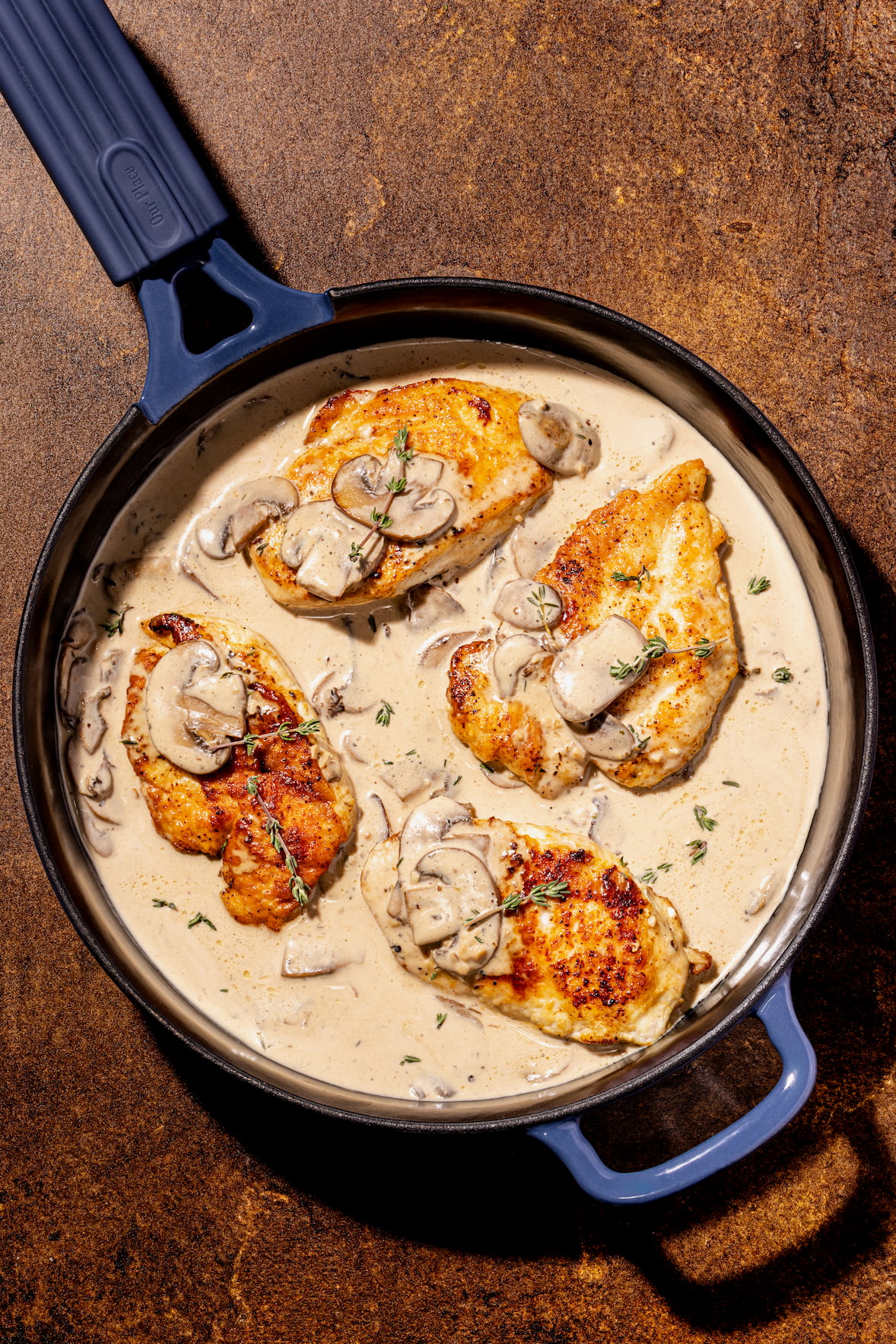 Poulet sauce aux champignons