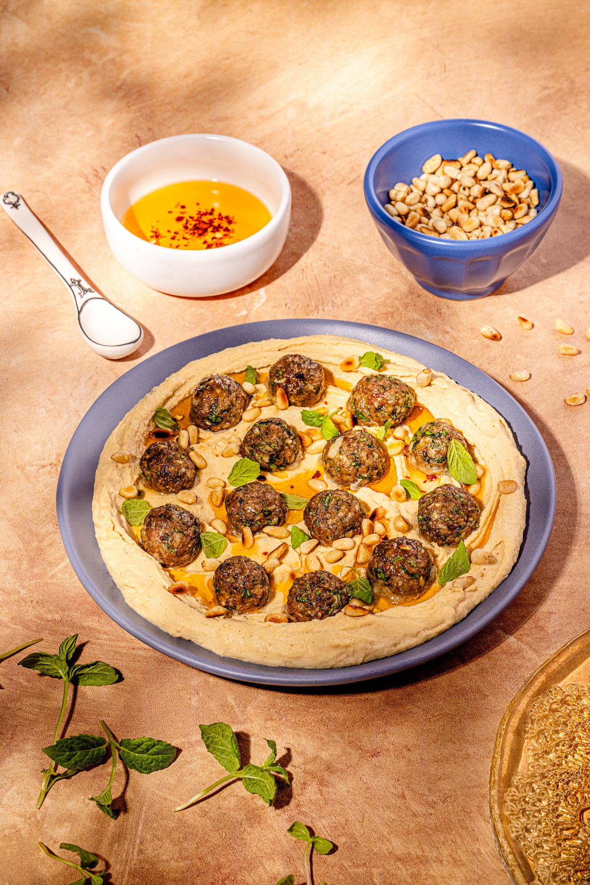 Mini boulettes d'agneau à partager (avec houmous)