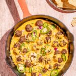 Trempette fromagée avec mini boulettes