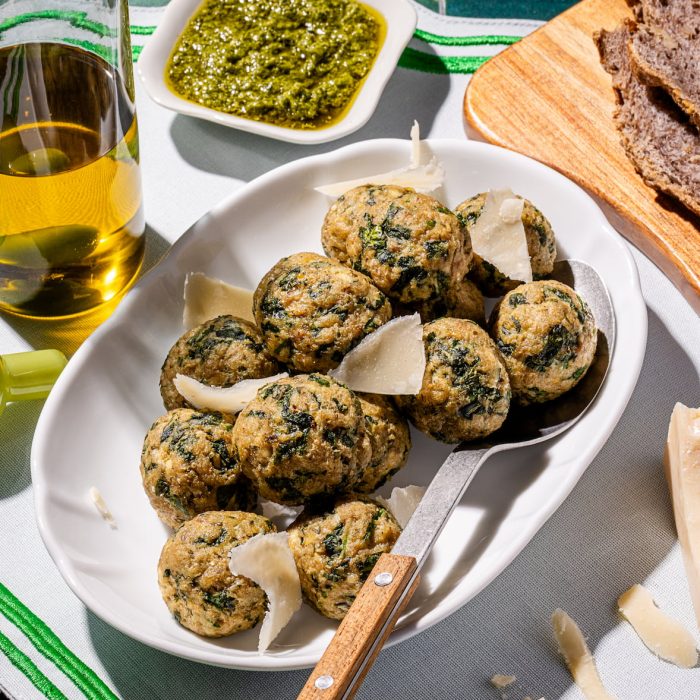 Boulettes de dinde à la ricotta et aux épinards