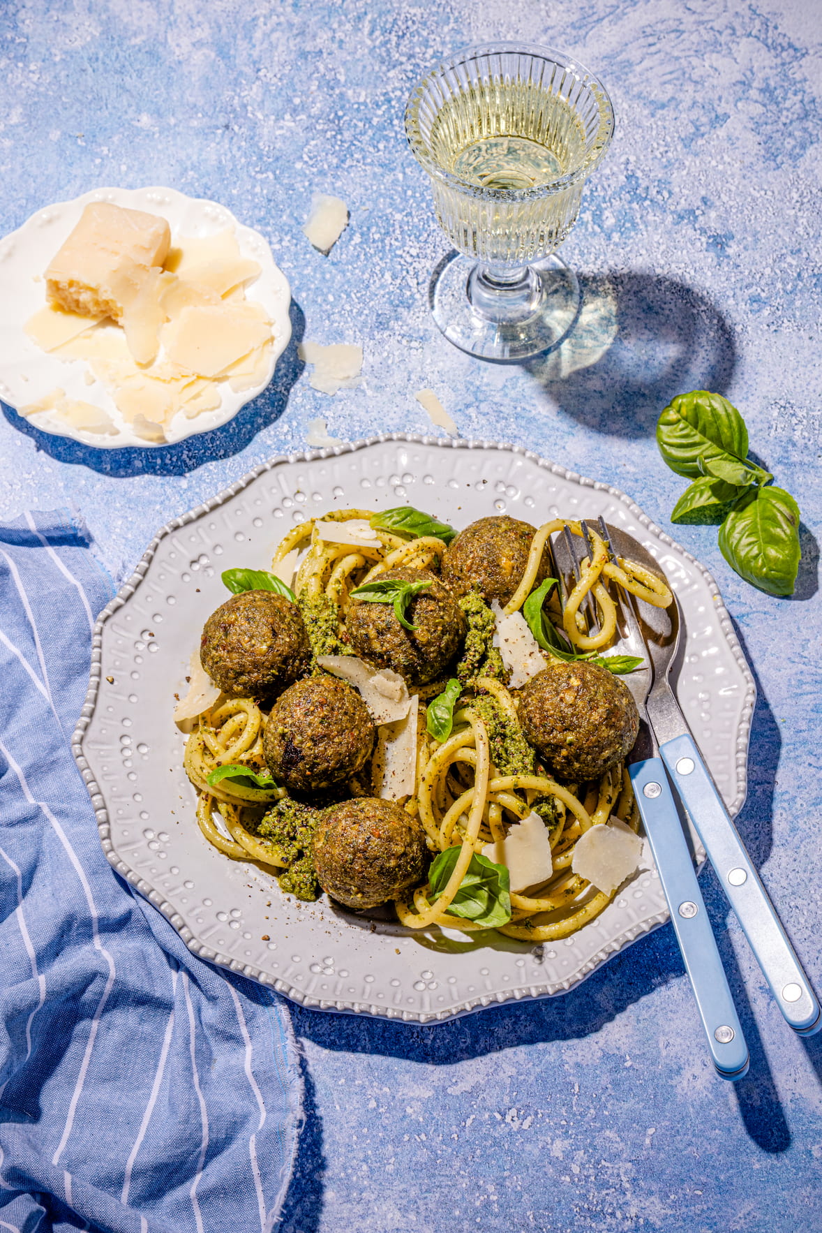 Boulettes de poulet et pesto