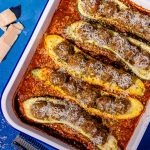Courgettes farcies aux boulettes