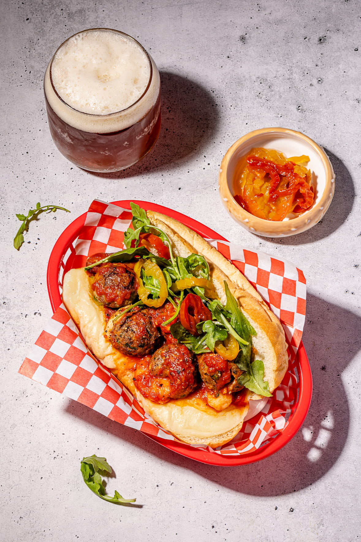 Sous-marin italien aux boulettes de viande