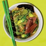 Ramen vite fait aux légumes verts