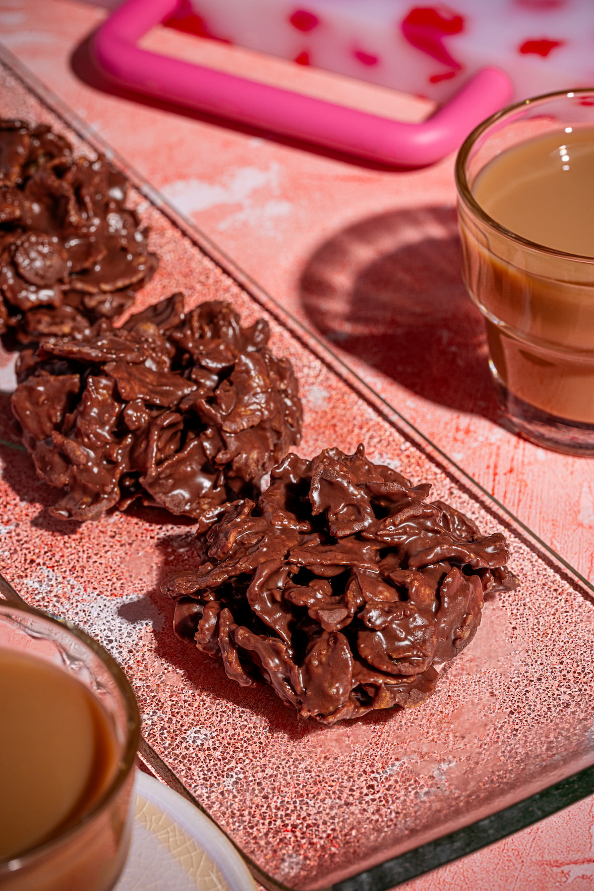 Bouchées de céréales chocolatées croustillantes aux Corn Flakes et beurre d’arachide