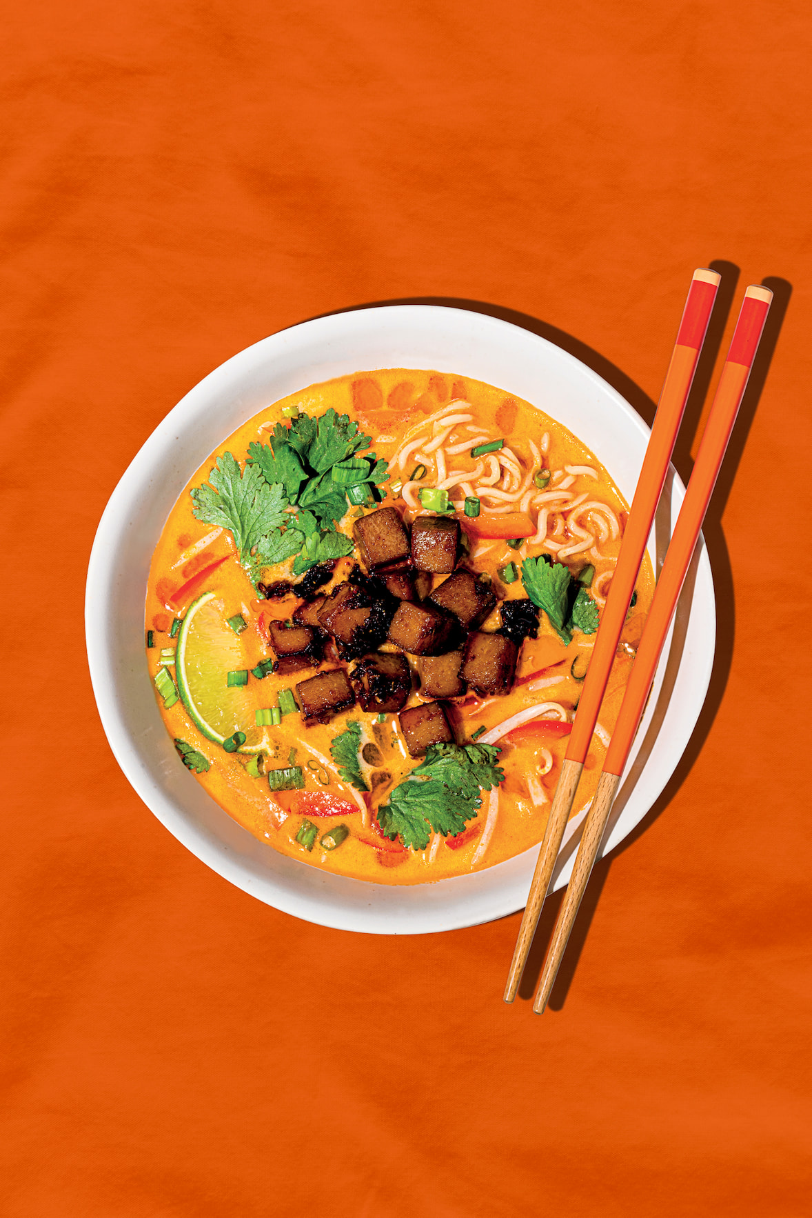 Ramen thaï au cari et au lait de coco