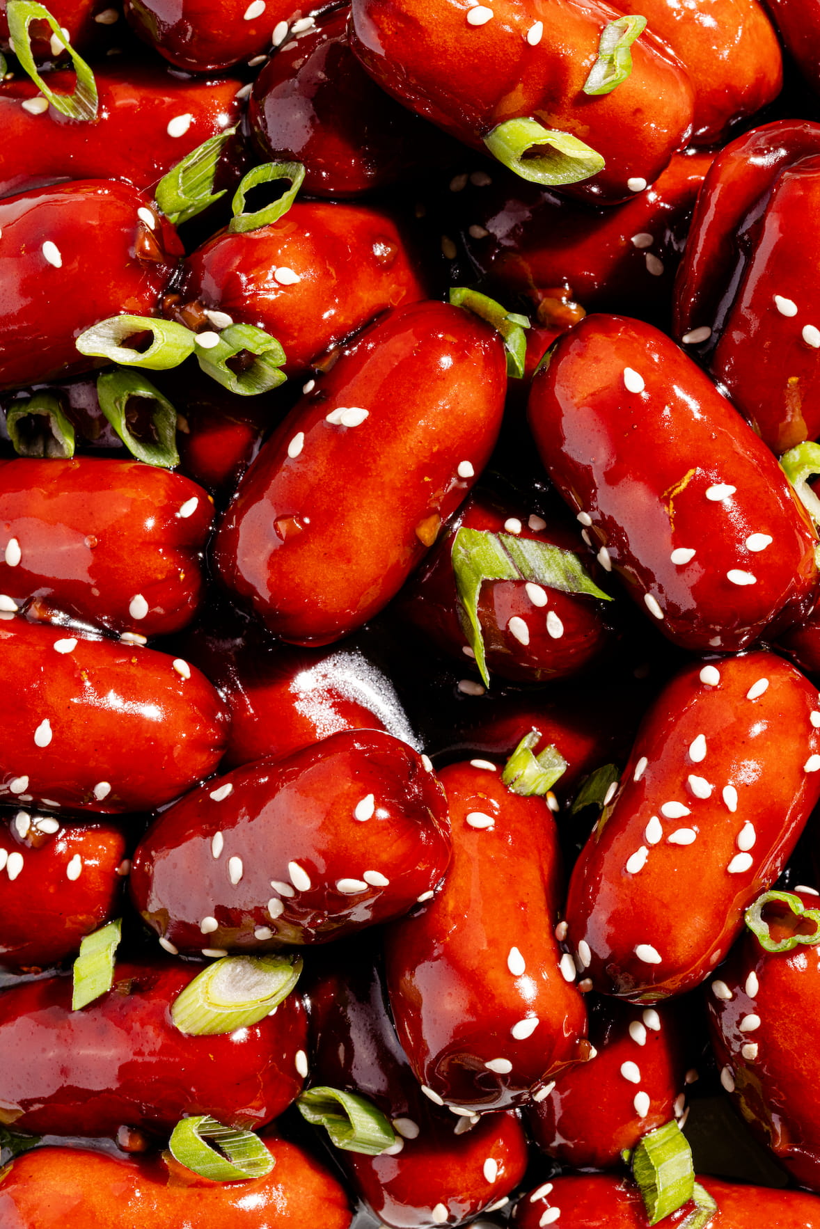 Saucisses cocktail asiatiques teriyaki maison nappées de sauce collante