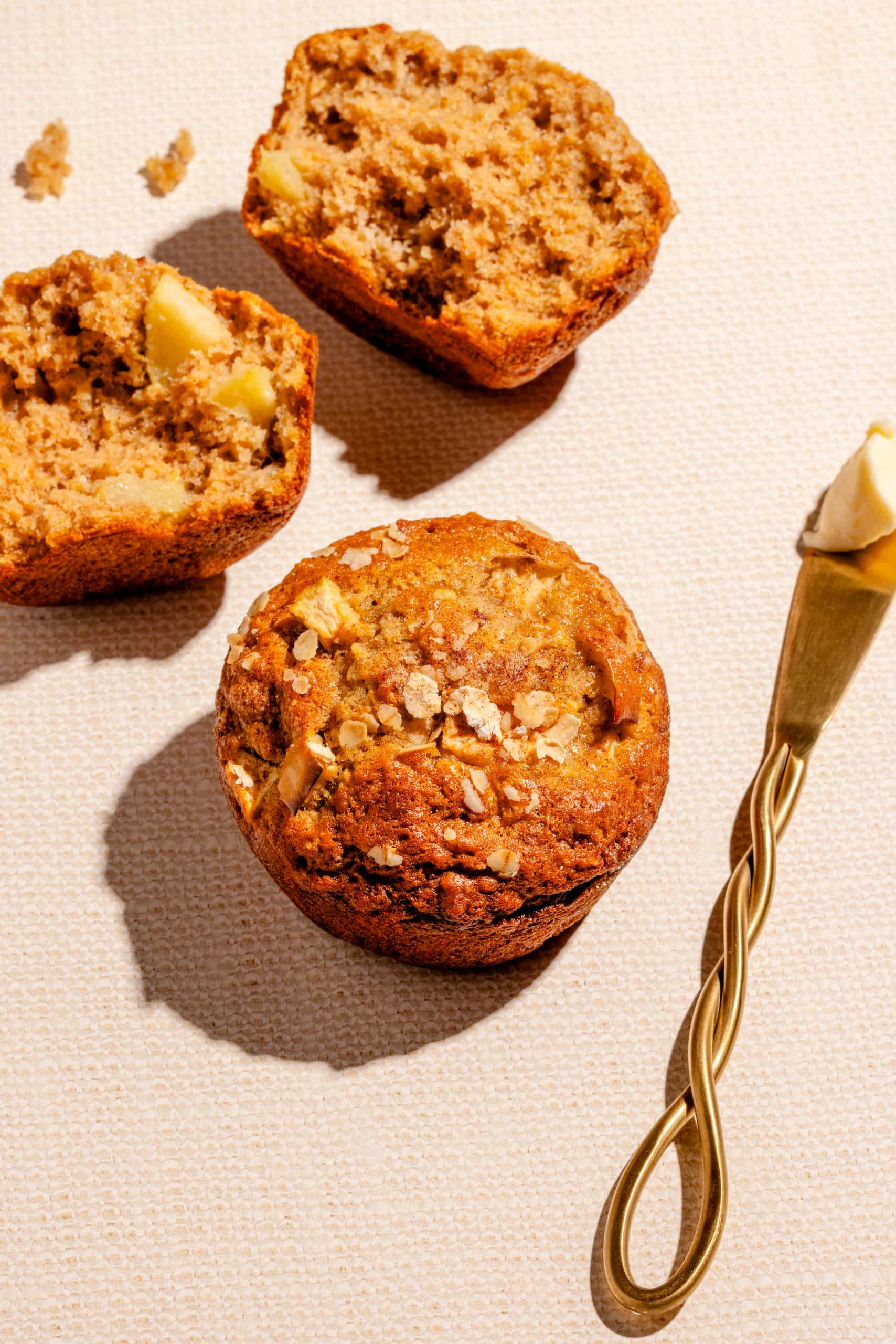 Recette de muffins avoine et pommes moelleux, faciles et rapides