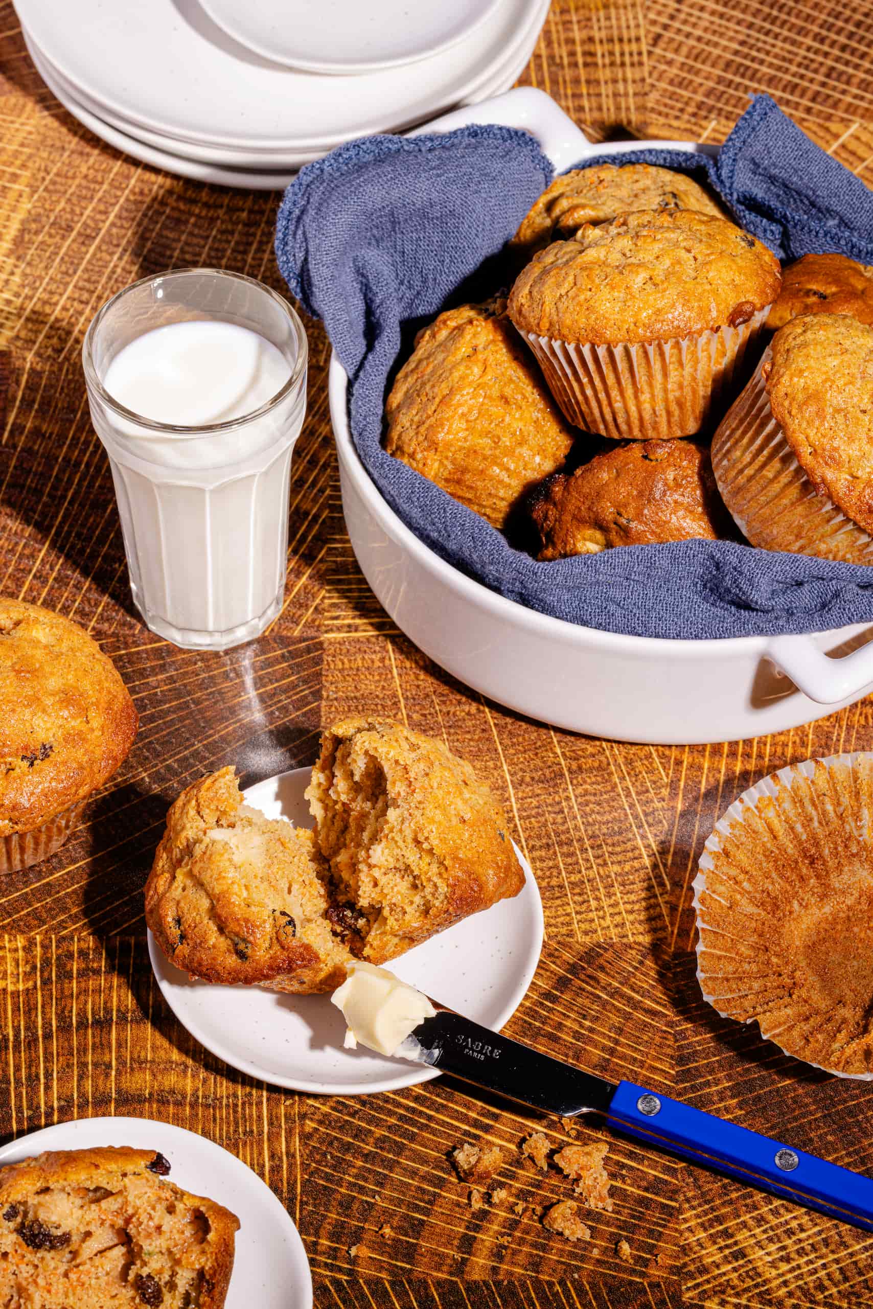 Muffins carottes et pommes moelleux au yogourt grec faciles