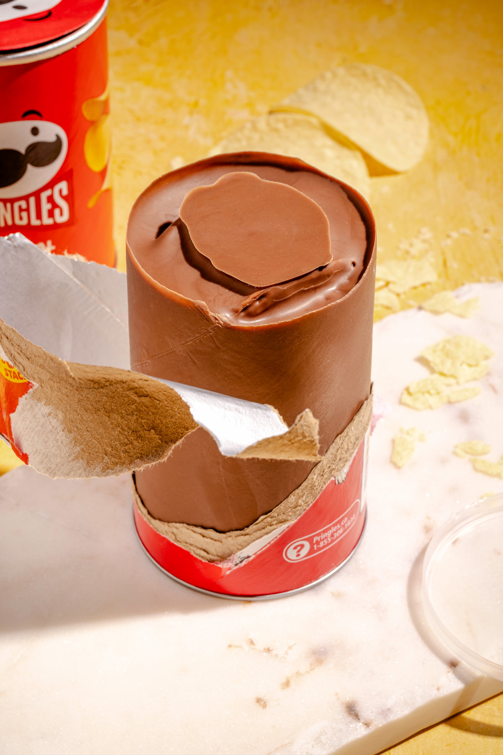Pringles au chocolat maison facile tranchées en rondelles