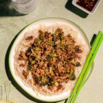 Sauté de poulet haché miel-sriracha