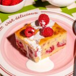 Gâteau aux framboises et au chocolat blanc