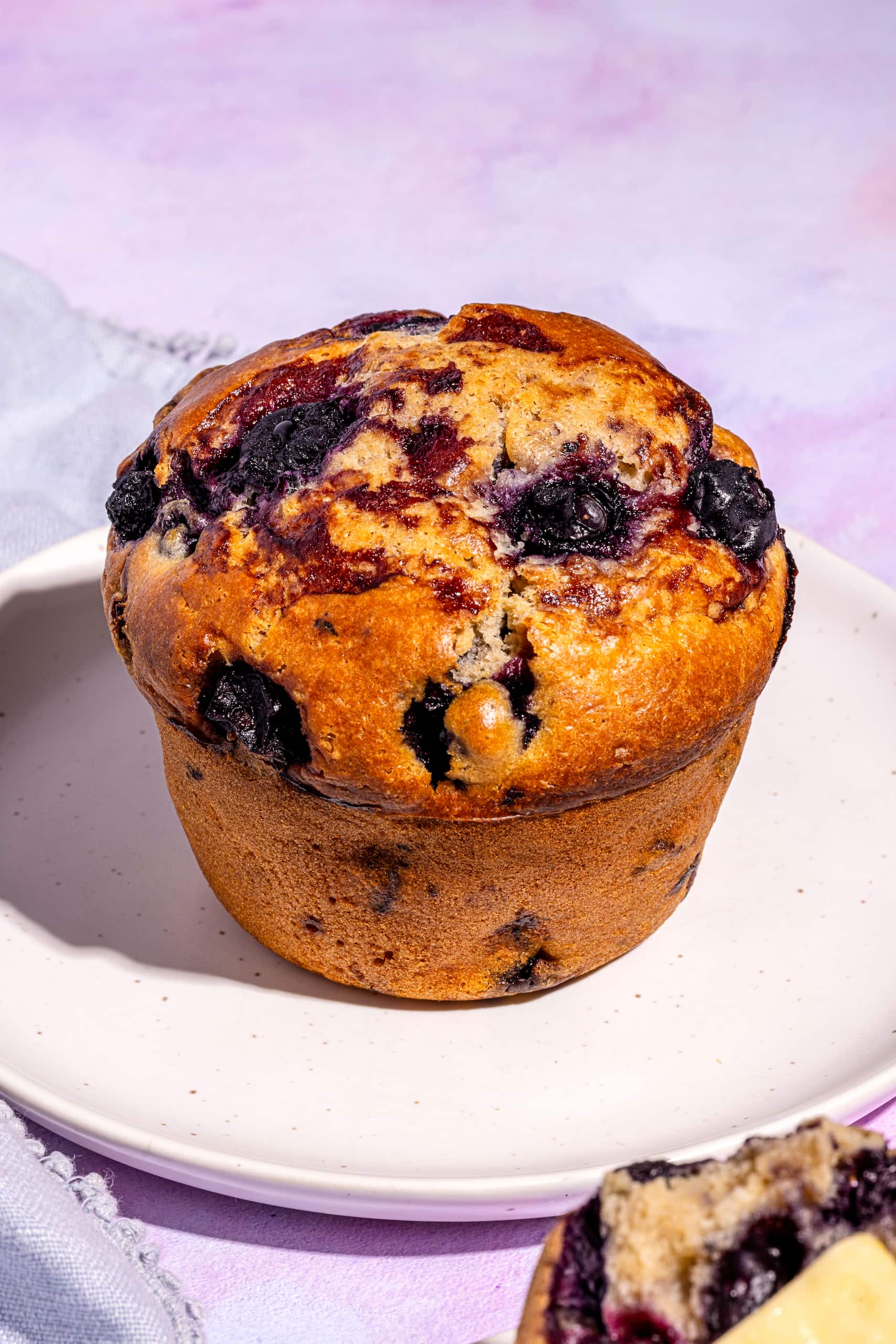 Muffins géants bleuets-citron moelleux maison avec dôme bien levé