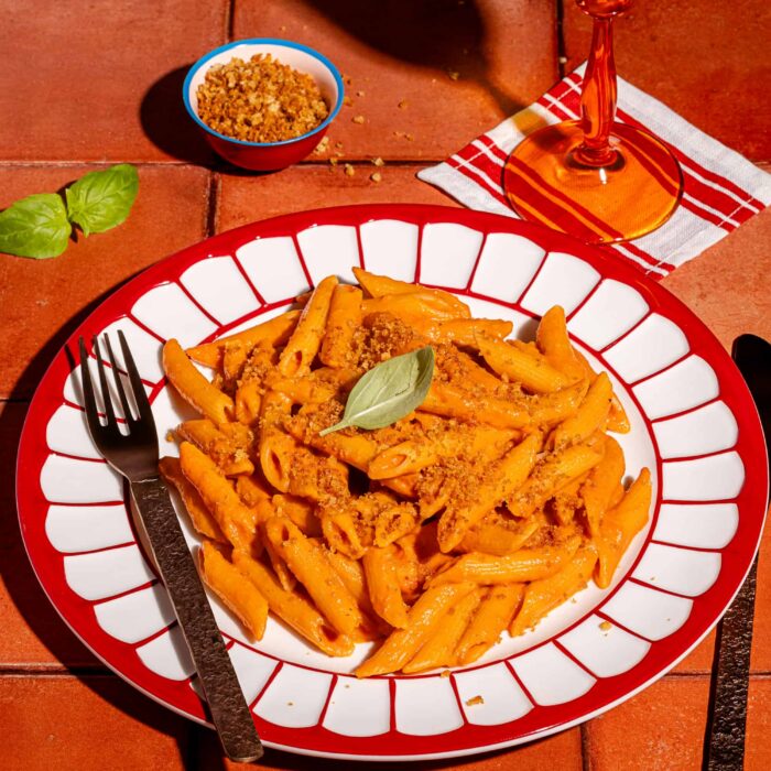 Pâtes à la tomate et à la vodka (penne alla vodka)