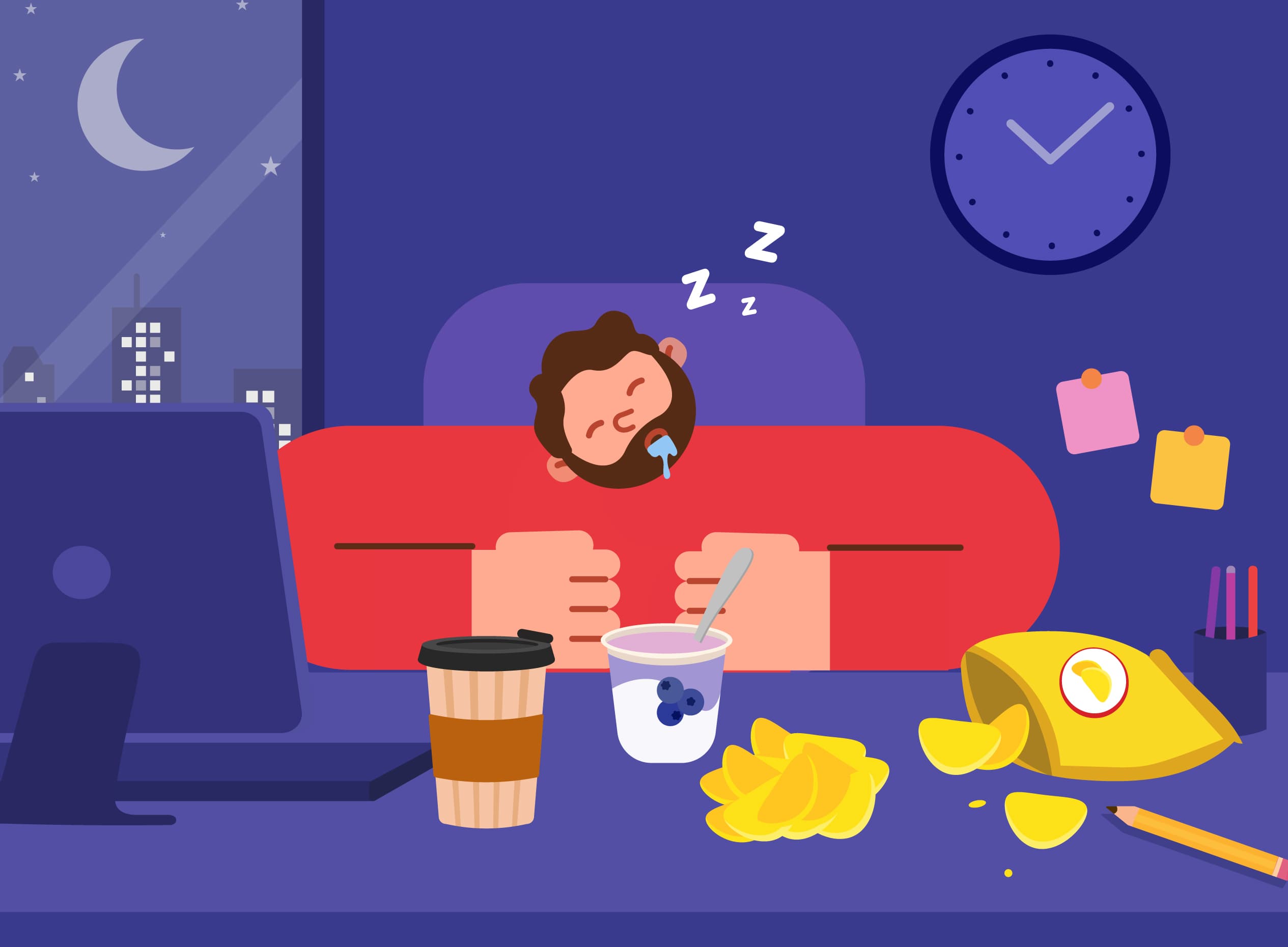 Alimentation et travailleur de nuit : quoi manger?