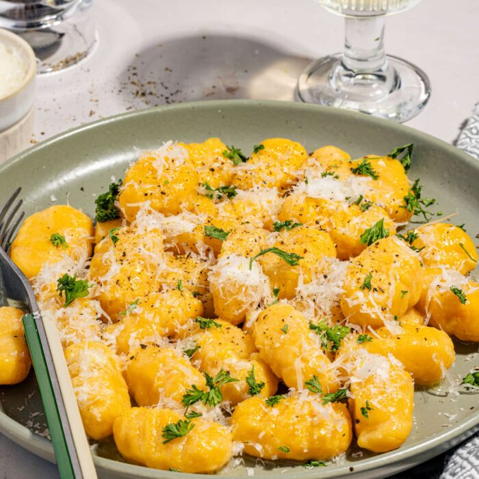 Gnocchis à la courge butternut avec beurre citronné au parmesan