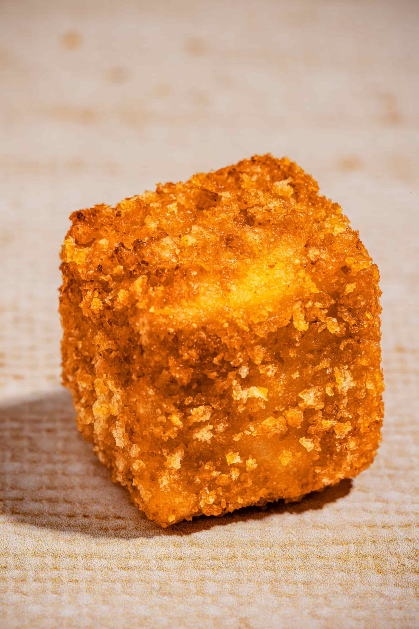 Cubes de tofu croustillant au air fryer avec panure panko dorée